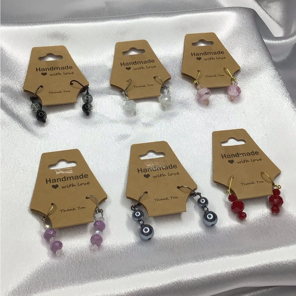 Handmade Multicolor Bead Lightweight Drop Earrings - Picture 1 of 16
